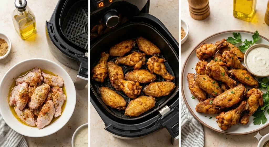 air fryer wings recipe